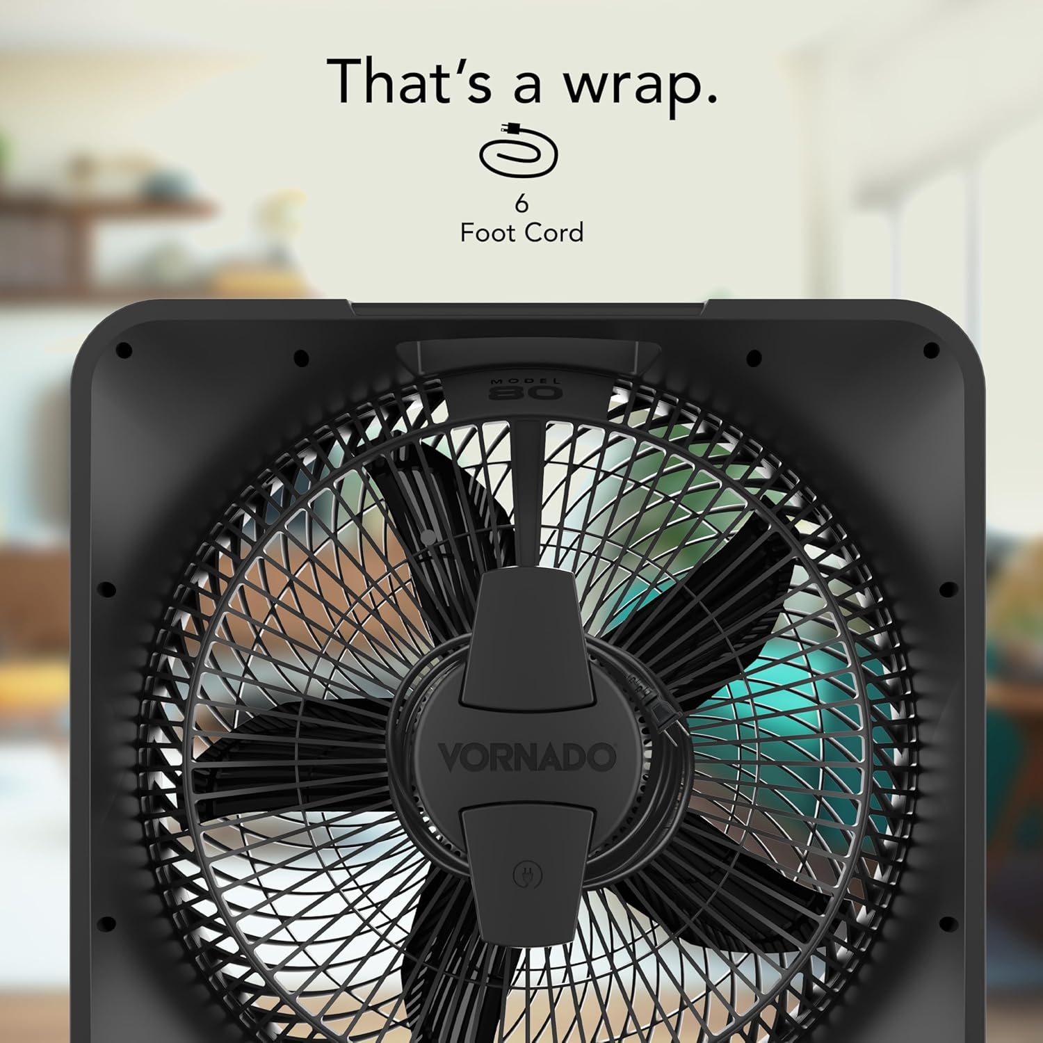 Vornado Model 80 High Speed Fan with Removable Grille, 5 Speed Settings, Powerful Airflow, Air Circulation throughout the Room, Quiet Operation