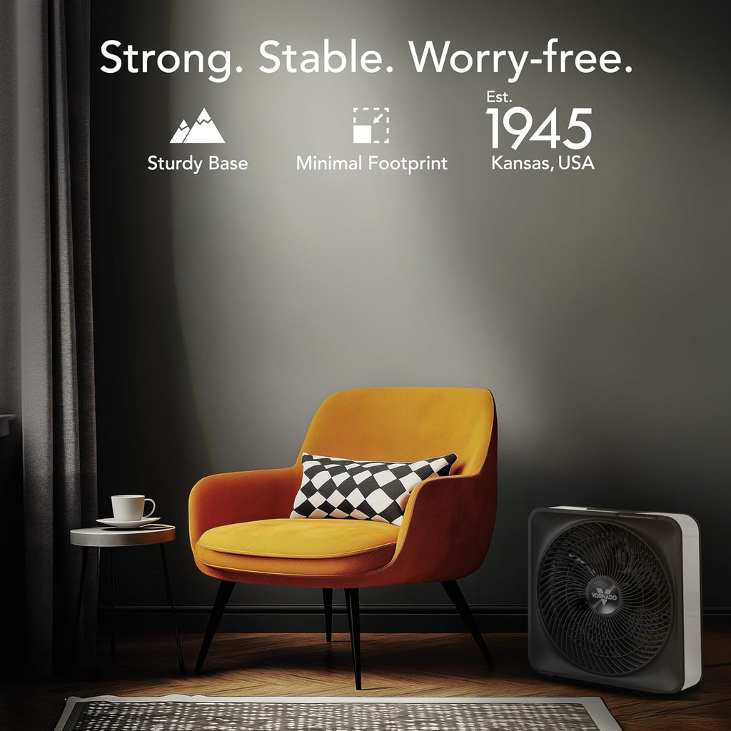 Vornado Model 80 High Speed Fan with Removable Grille, 5 Speed Settings, Powerful Airflow, Air Circulation throughout the Room, Quiet Operation