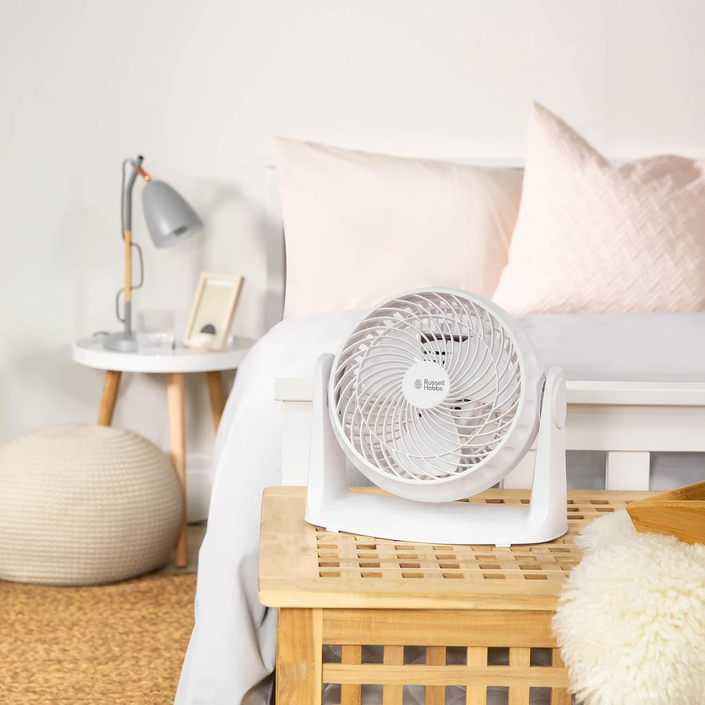 Russell Hobbs 8 inch High Velocity Plastic Desk Fan RHVD0831, White