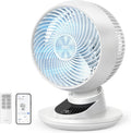 DREO 20dB Smart Desk Fan for Bedroom, 90+90 Oscillating Cooling Air Circulator, Silent Powerful DC Motor with 85ft Airflow, 9 Speeds, 6 Modes