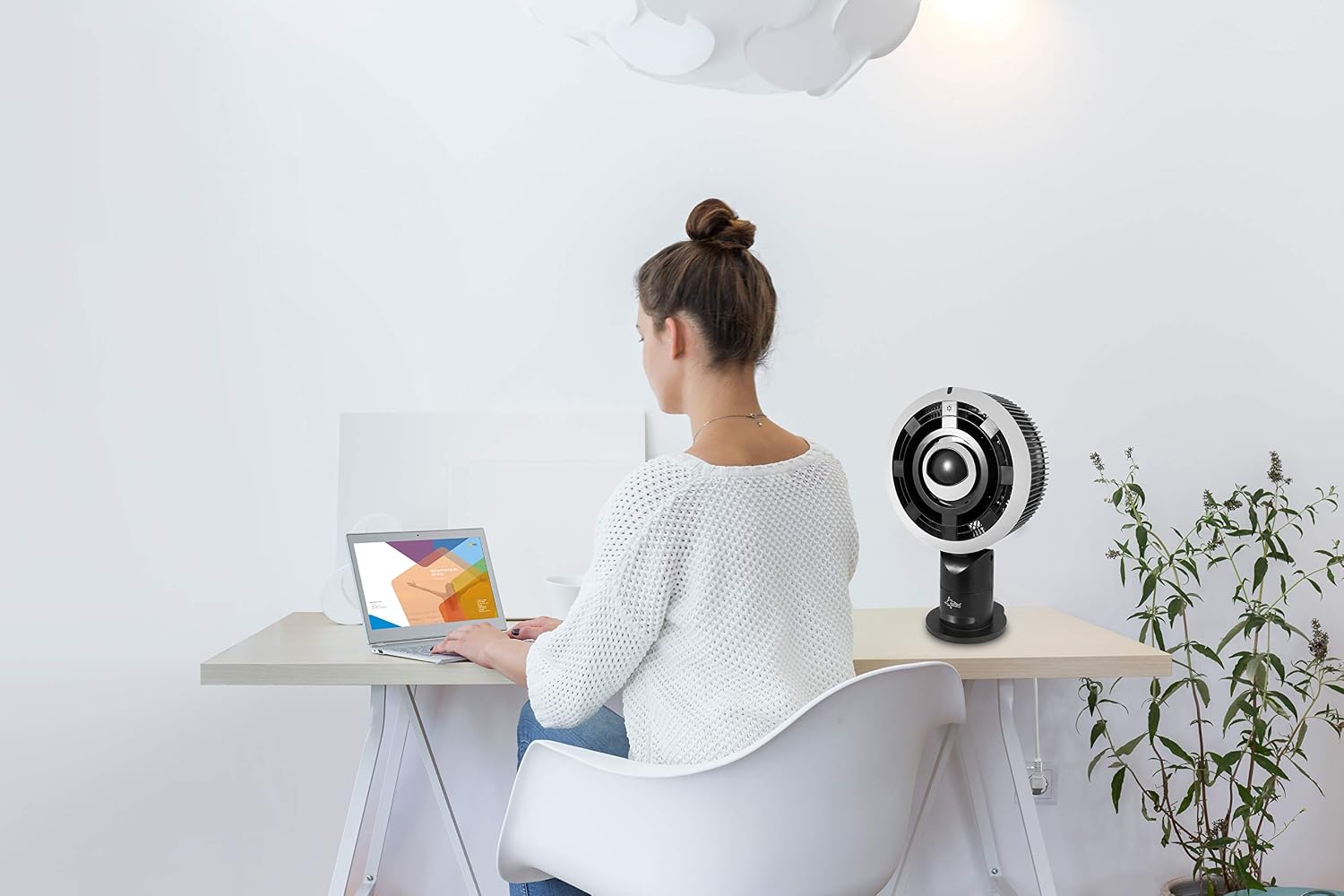 SUNTEC Fan with Water Cooling incl. Monsun Vario Remote Control | Water Mist Spray | Quiet Humidifier with Timer Function | Pedestal Fan | Perfect Room Humidifier for Bedroom, Office