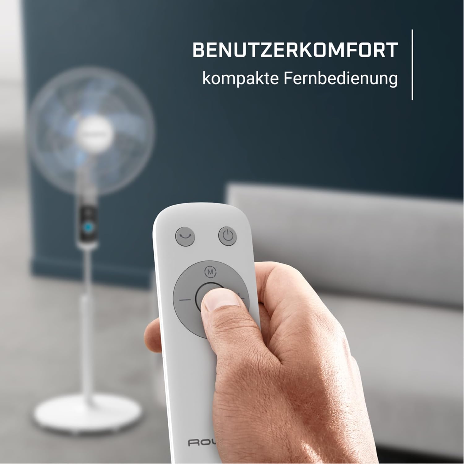 Rowenta Turbo Silence Pedestal Fan, 35 dB(A), Powerful Refreshment up to 7.2 m, 12 Speeds, 120° Oscillation, Remote Control, LED Display, 12-Hour Timer, VU5650F0