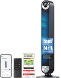 DREO 25 dB Quiet Smart Tower Fan, 106cm Height, 4 Modes, 9-Speed, Max 7.9 m/s, 12H Timer, 90° Oscillating Fan with Remote Control & Voice Control Cooling, Cruiser Pro T2S, Black