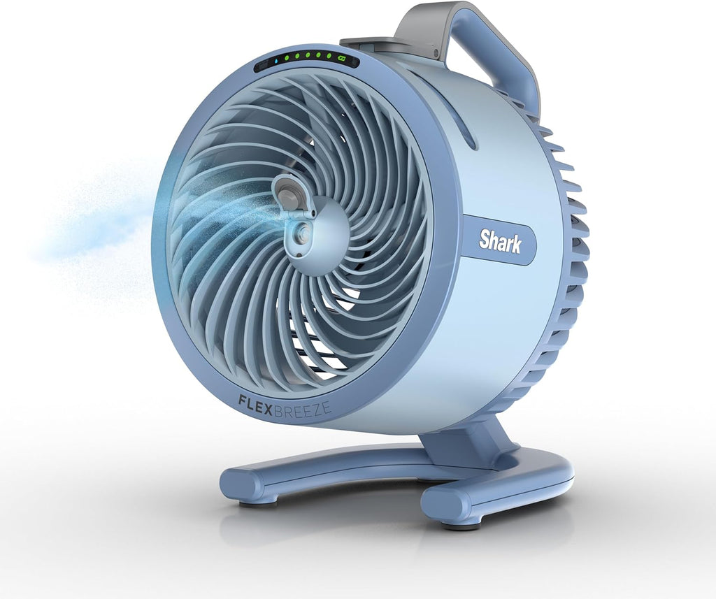 Shark FlexBreeze HydroGo Pro Fan - Powerful portable fan, indoor & outdoor, dry-touch evaporative mist, corded & cordless, 5 speeds