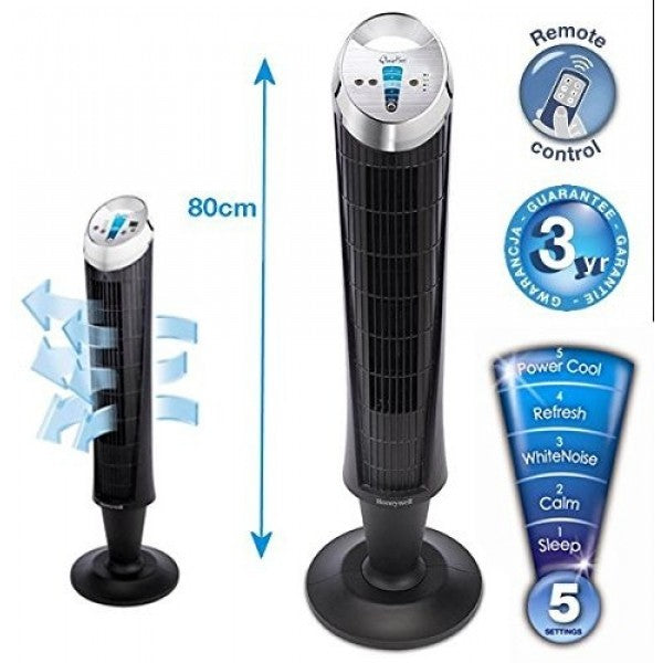 Honeywell QuietSet Oscillating Tower Fan - Black - HY254E1