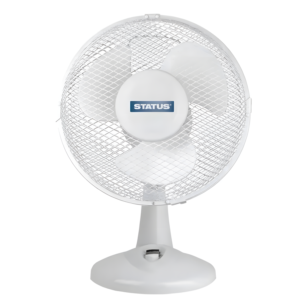Status 9" Desk Fan White - S9DESKFAN
