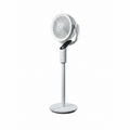 Devola Platinum Low Noise 8 Inch Air Circulator Pedestal Fan, White - DVPF8DCW