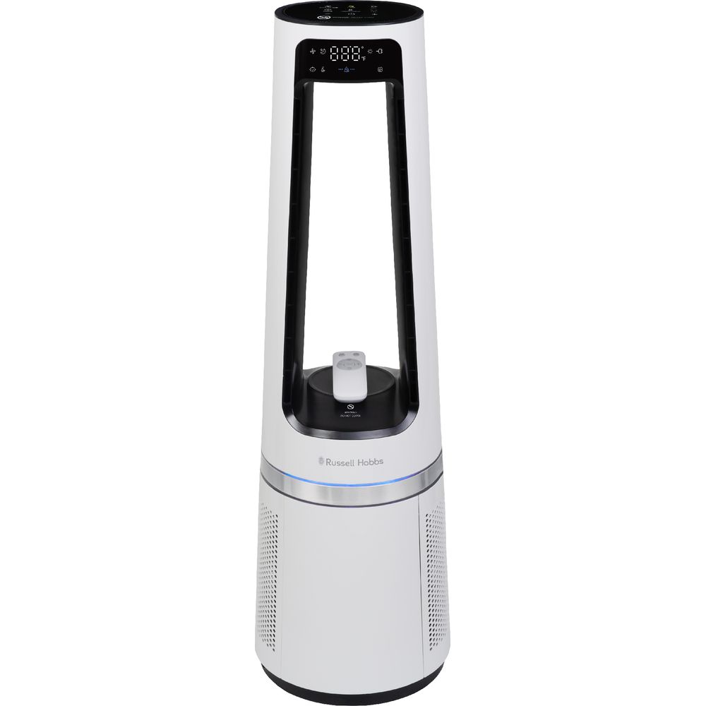 Russell Hobbs Bladeless Tower Fan RHBLDL25W – 12 Speeds, Heating & Purifying