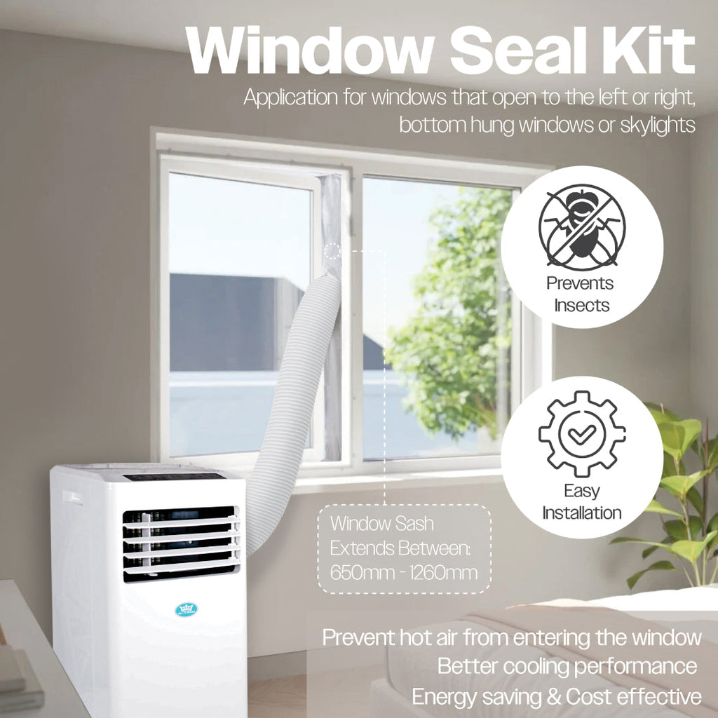 Prem-i-air 4-in-1, 8,000 Btu Portable Air Conditioner, with Remote,WiFi & dust filter, White