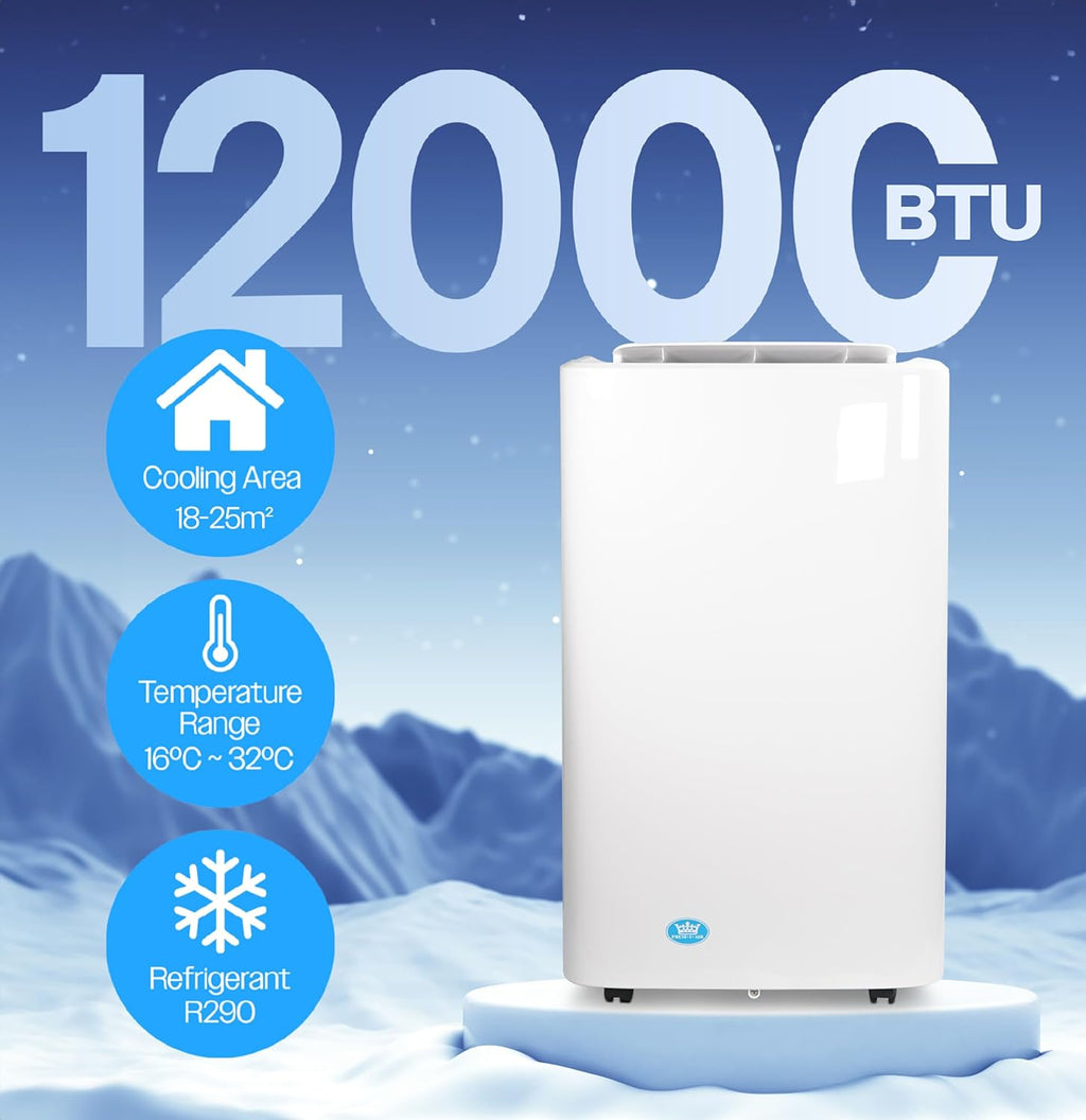 Premiair 12,000BTU Portable Air Conditioner with Remote Control, Window Kit and Dust Cover - EH1924