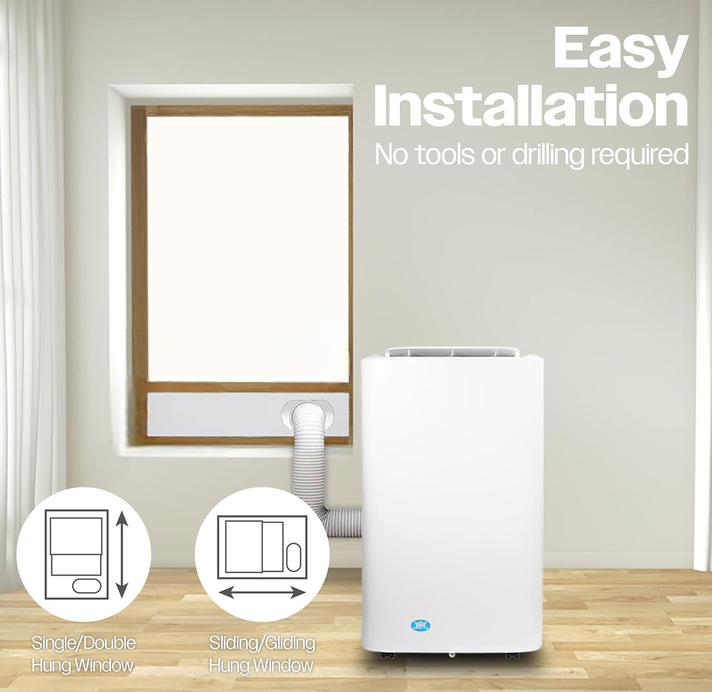 Premiair 12,000BTU Portable Air Conditioner with Remote Control, Window Kit and Dust Cover - EH1924