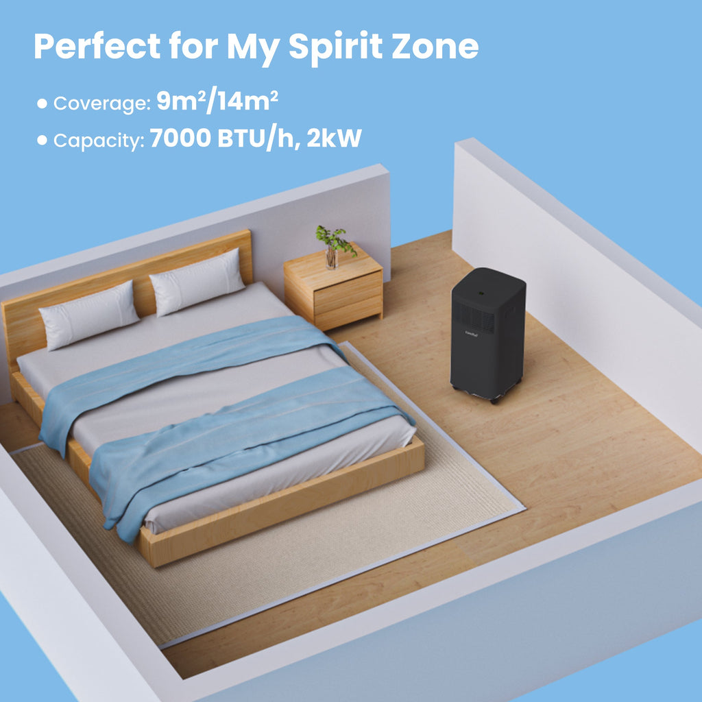 Midea Comfee 2.0kW 7000BTU Portable Air Conditioner - Black - MPPHA-07CRN7-QB6-L1(C) - MPPHA-07CRN7-COM-BL