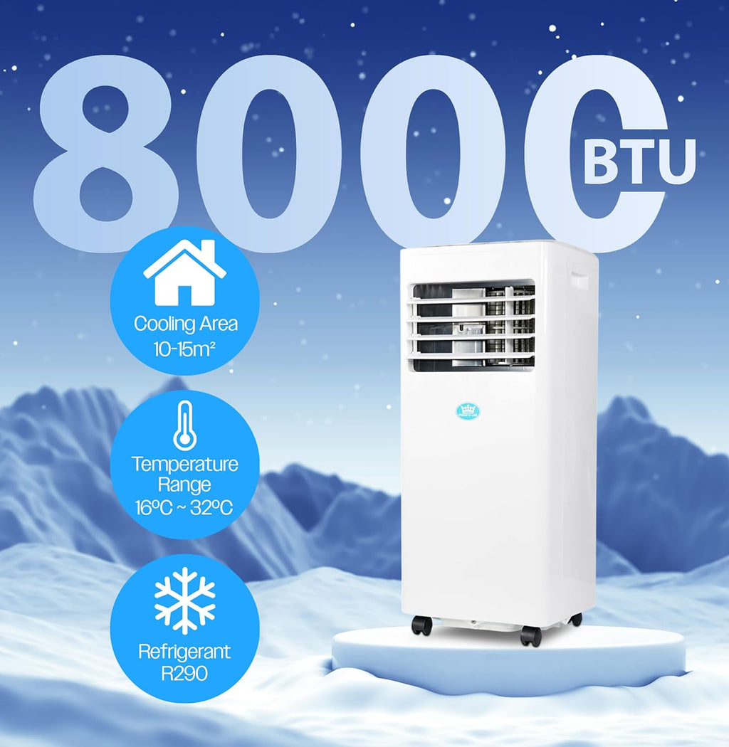 Premiair 8,000 BTU Portable Air Conditioner with Remote Control, Window Kit and Dust Cover - EH1922