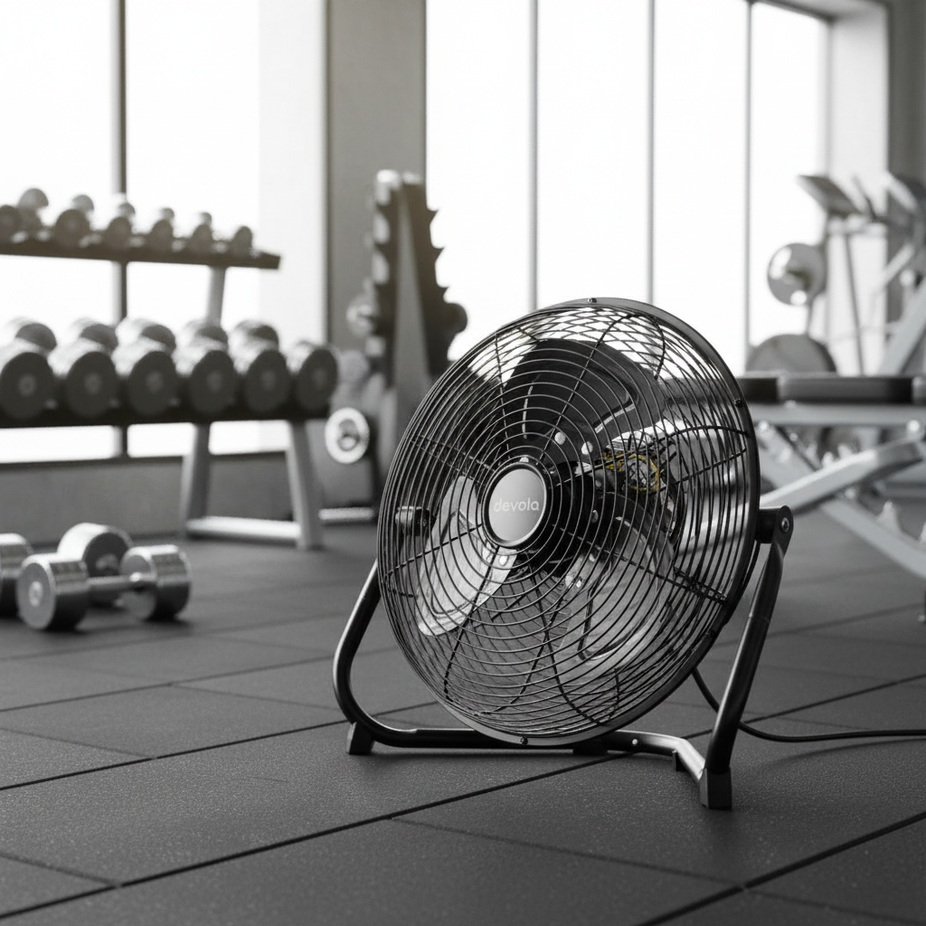 Devola 45W 3 Speed 12-inch Floor Fan - Black - DV12FFB