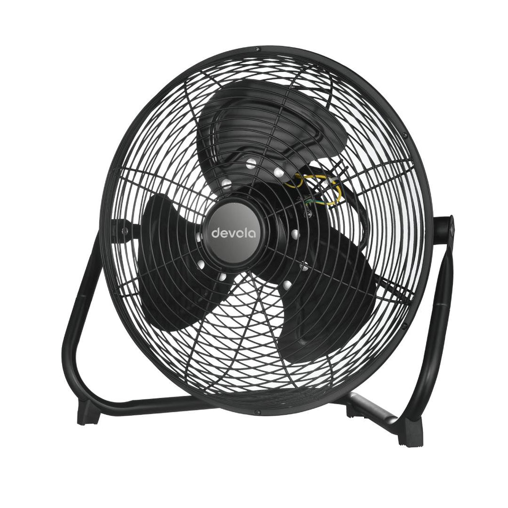 Devola 45W 3 Speed 12-inch Floor Fan - Black - DV12FFB