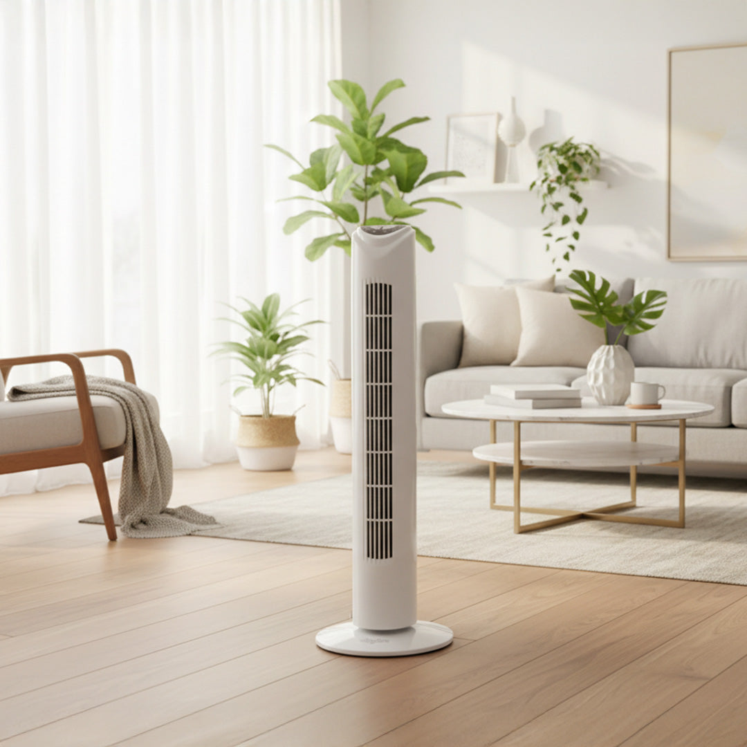 Stirflow 50W 3 Speed 32-inch Tower Fan With Remote - White - STF1RD