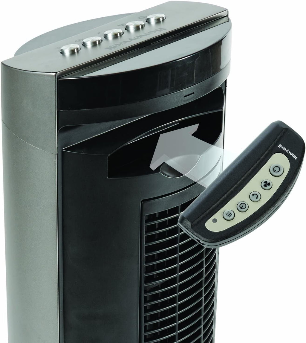 Honeywell Comfort Control Oscillating Tower Fan With 3 speed settings & Timer Black - HO-5500RE1