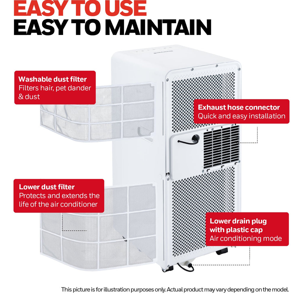 Honeywell HX Series 3-in-1 Cooling, Dehumidifying and Fan 7000BTU Portable Air Conditioner - HX07CESAWG