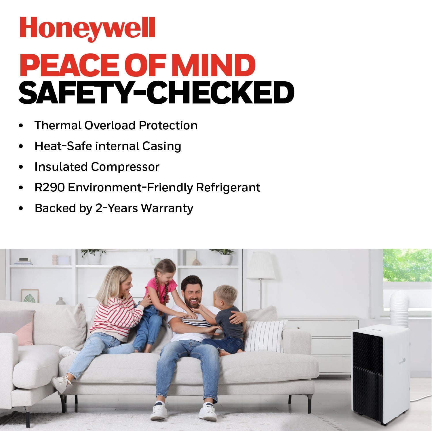 Honeywell HX Series 3-in-1 Cooling, Dehumidifying and Fan 7000BTU Portable Air Conditioner - HX07CESAWG