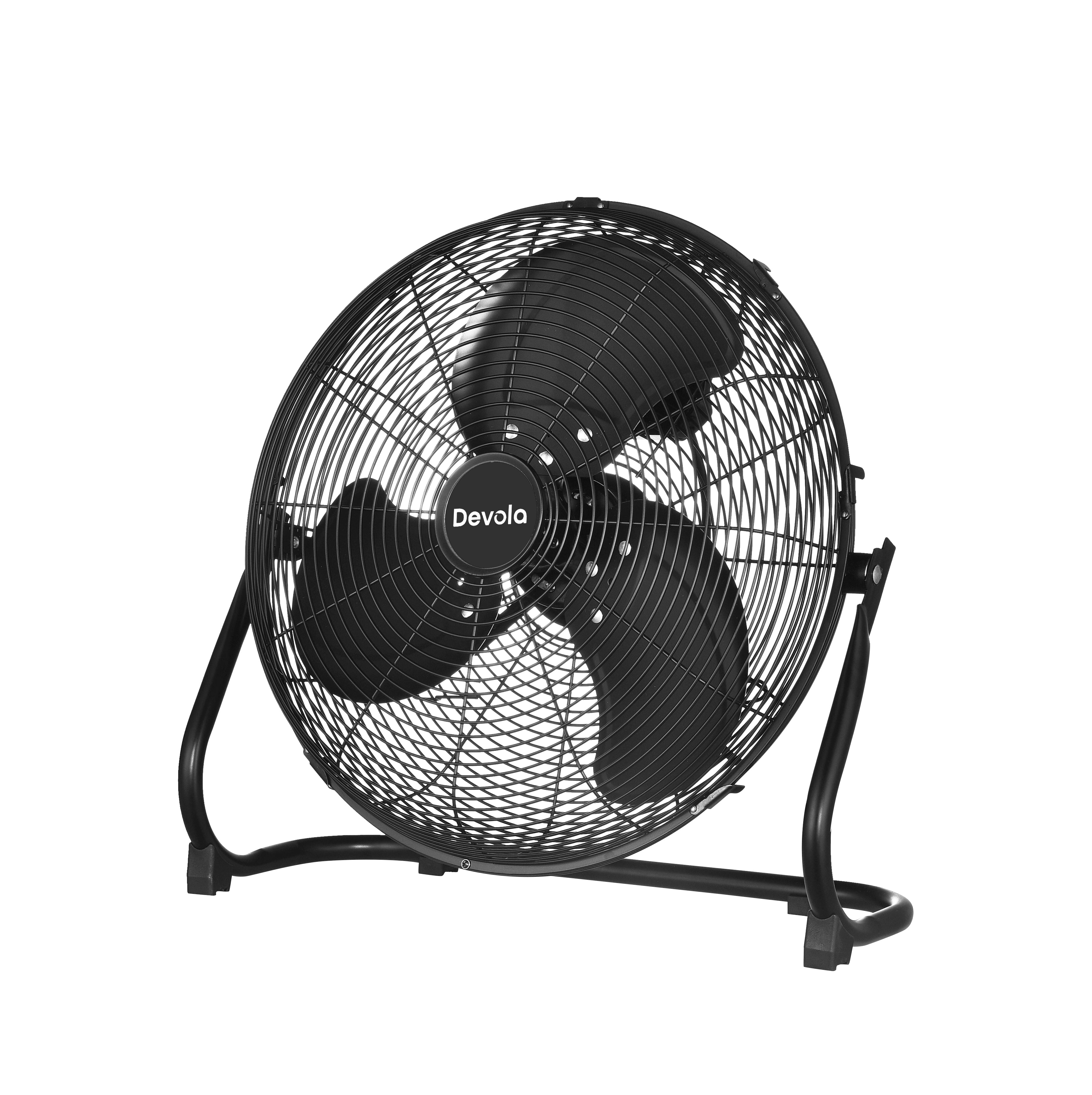 Devola 3 Speed 16-inch Floor Fan - Black - DV16FFB