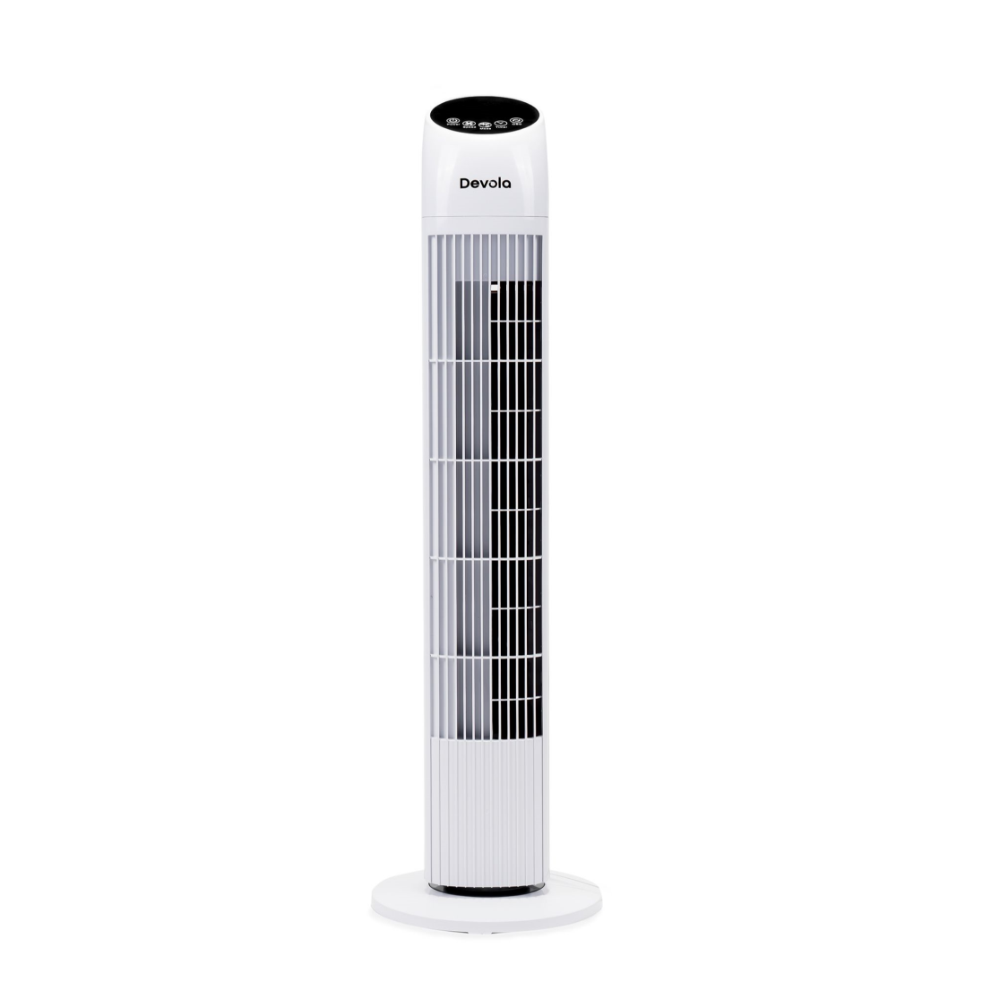 Devola Tower Fan - 3 Speed, 12 Hour Timer, Remote Controlled - White - DV33TFWH