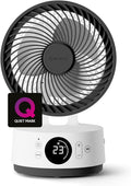 MeacoFan Sefte 6 inch Portable Battery Air Circulator, 12 Speeds, 22dB Ultra Quiet, Cordless, Oscillating Desk Fan, Rechargeable + Remote, 26h Runtime