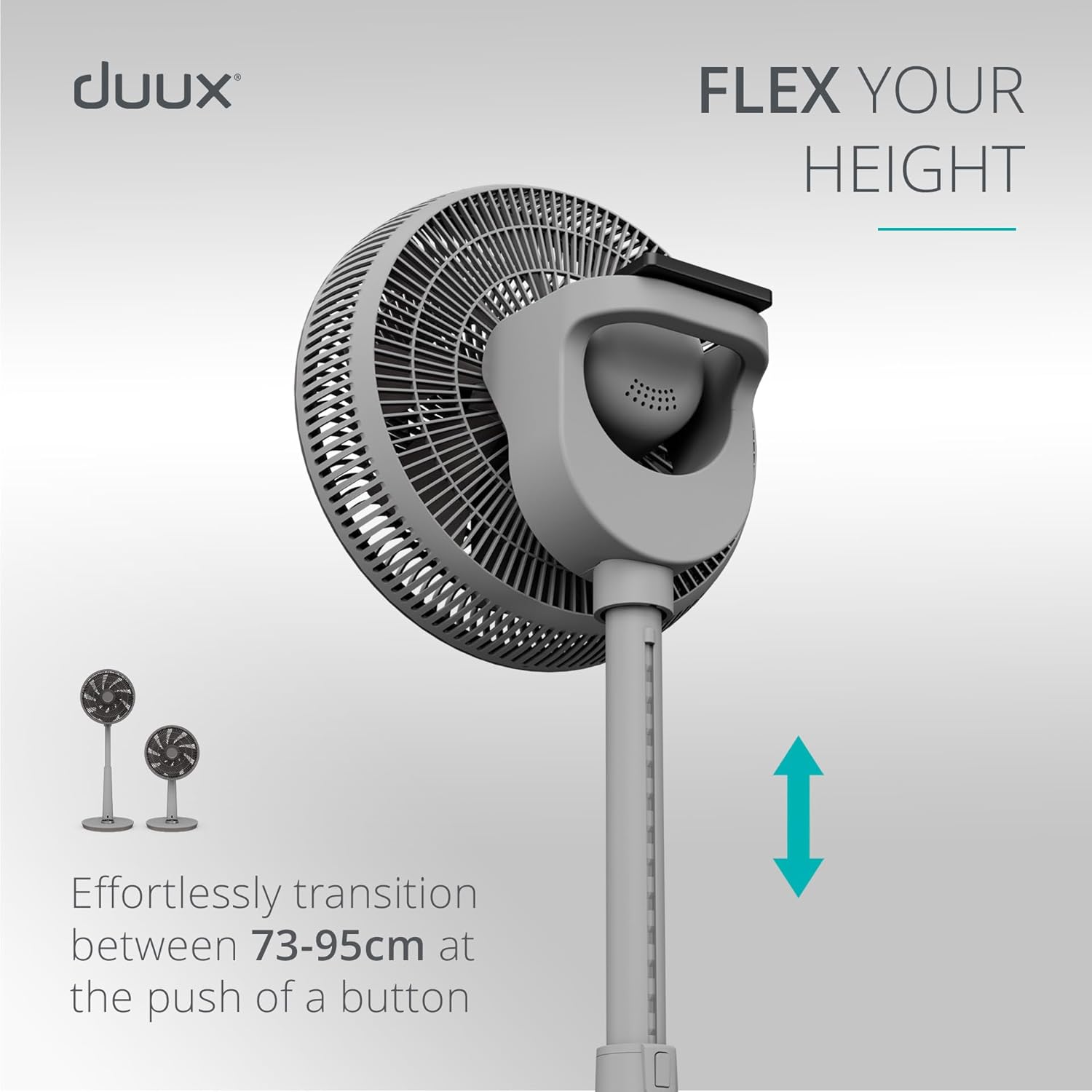 Duux Whisper 3 Standing Fan - 13dB, 26 Cooling Speeds, Height Adjustable Telescopic Stand, Multi-direction Oscillation, Quiet Fan For Bedroom with Night Mode
